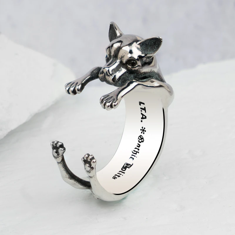Открытые Кольца для собак мужские и женские модные украшения из нержавеющей