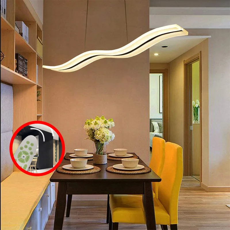 

Modern Minimalist Adjustable Dining Room Lamp Dining Room Home Bar Nordic Lighting Creative S Wave Small Apartment Chandelier