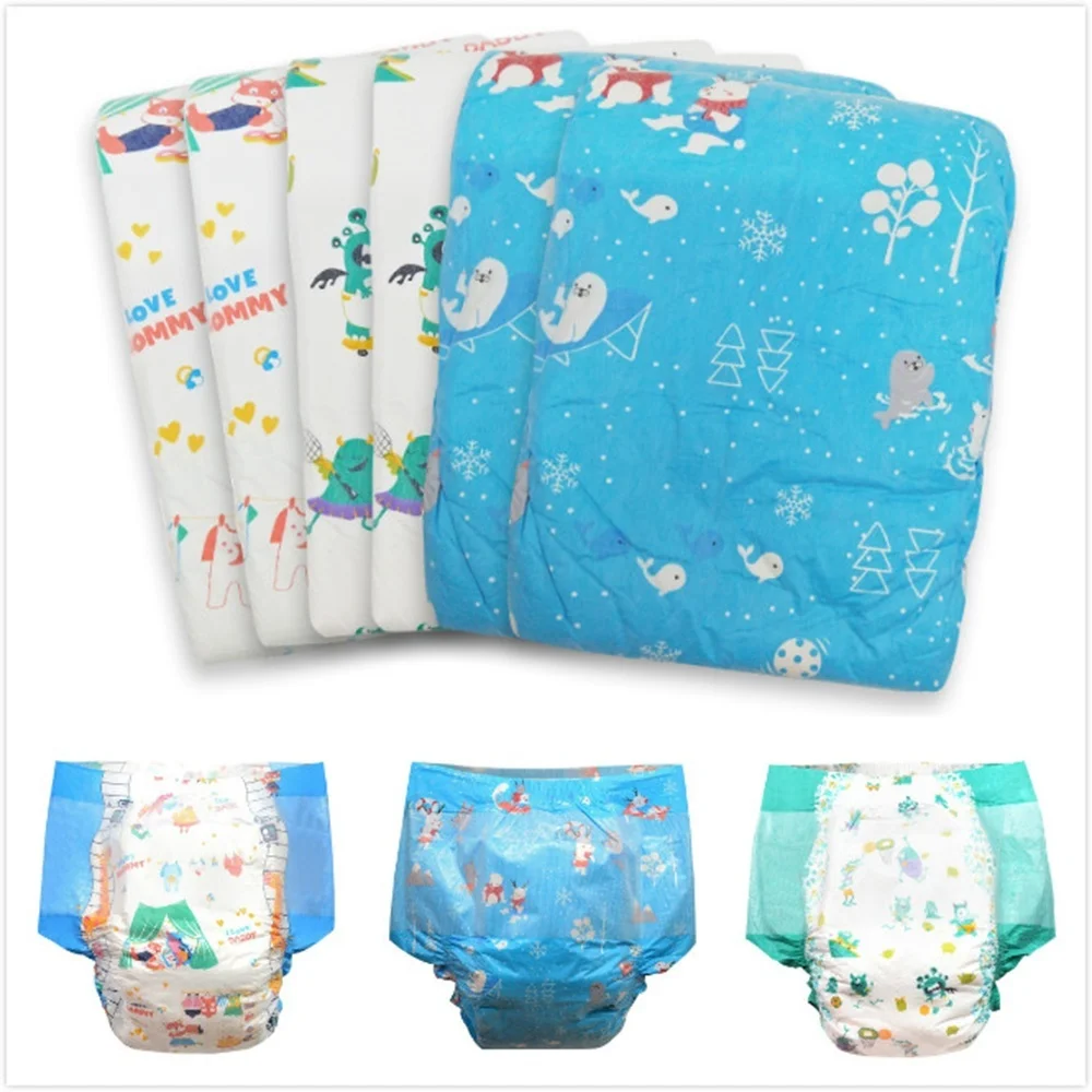 3 дизайна ABDL подгузник для мальчиков взрослых 6 шт. высокая поглощающая