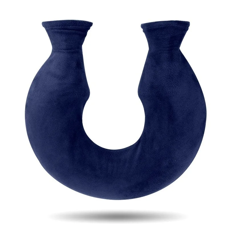 

U-type Cervical Water Injection Hot Water Bag Protect Neck Shoulder Neck Warm Water Bag Explosion-proof Irrigation Plush Cloth