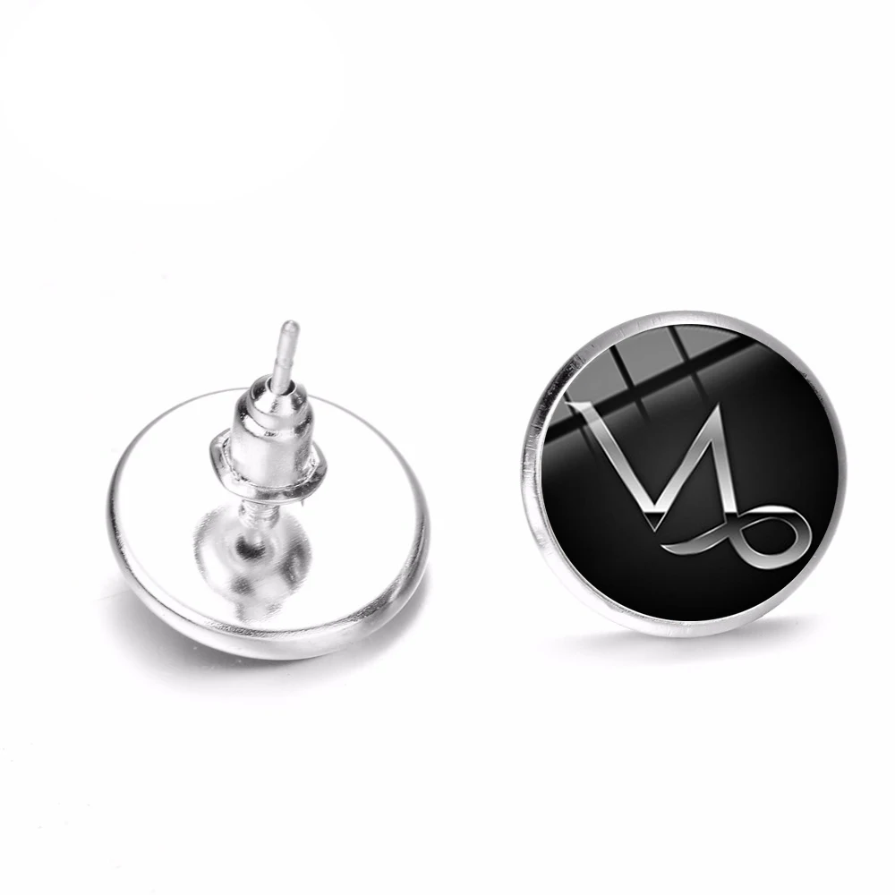 Серьги-гвоздики SONGDA со знаками Зодиака 12 созвездий гороскоп астрология Лев весы