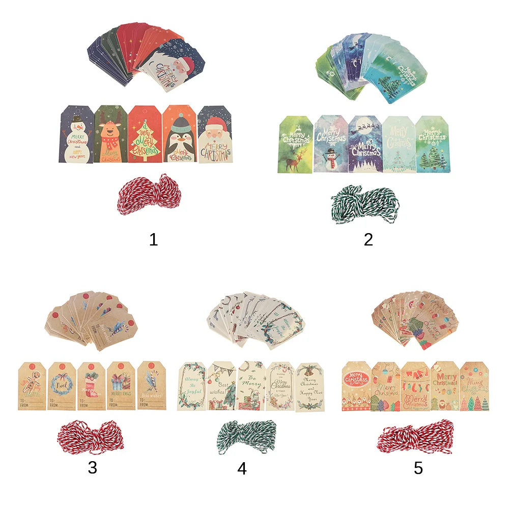 Бумажные крафтовые бирки сделай сам 50 шт. в ассортименте|Ярлыки для одежды| |