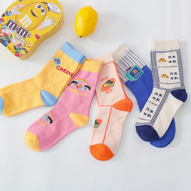 Японские корейские стильные новые кавайные носки женские с мультяшными
