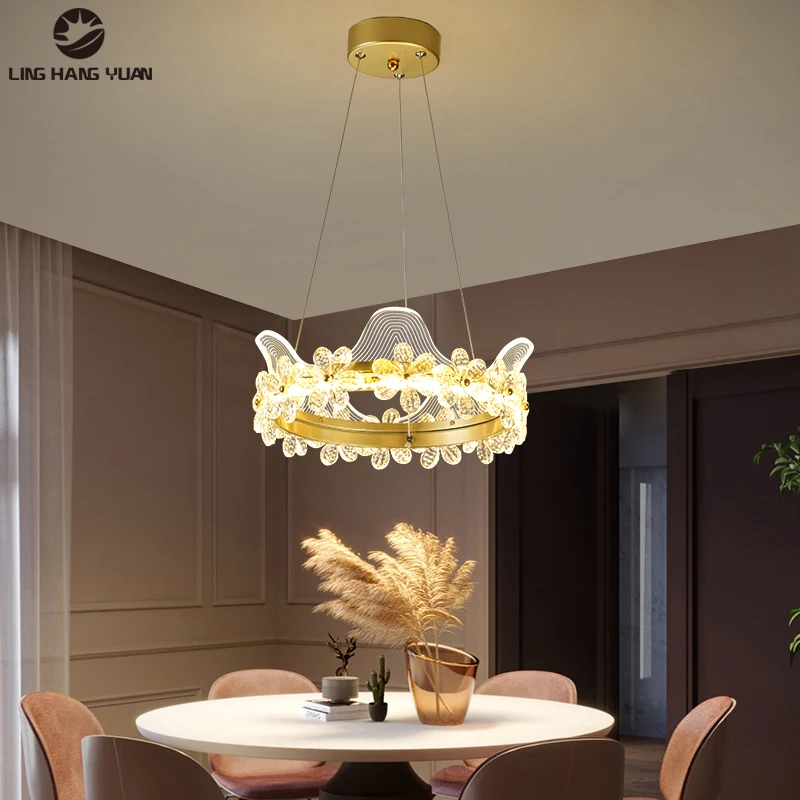 

Hot Sale Led Chandeliers Living Dining Room Bedroom Decor Hanging Lights Home Indoor Lighting Chandelier Golden Lamps Fixtures
