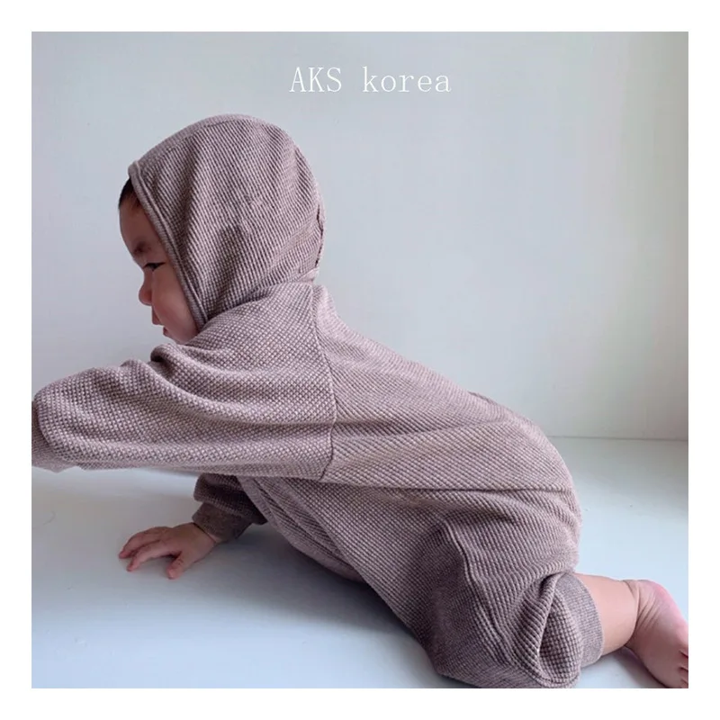 

Autumn / Winter Baby Home Wear Underwear Set Korean Boys And Girls Baby Solid Color Cotton T-Shirt Pants Cute Hair Band