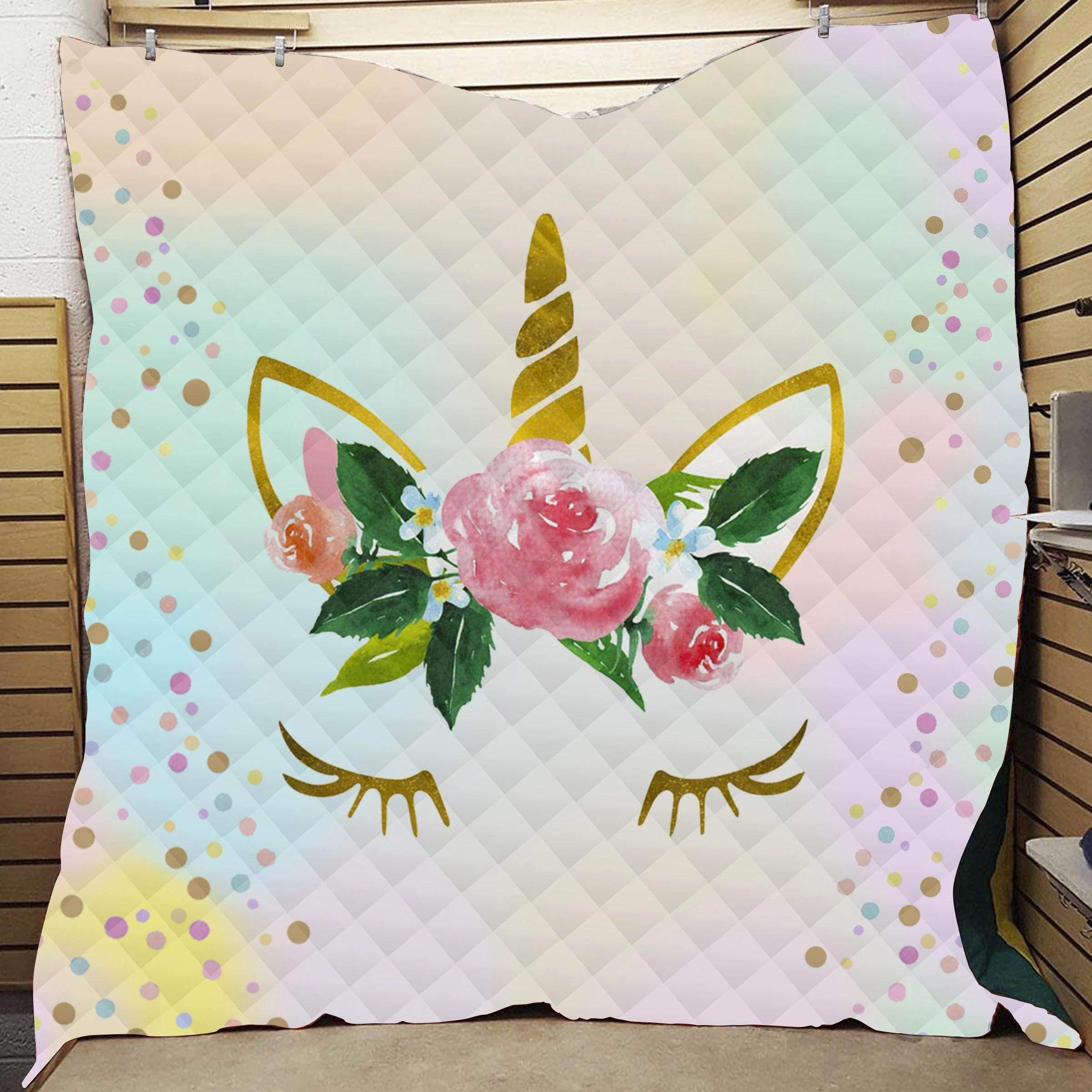 Покрывало для дивана с принтом рогатых лошадей одеяло королевского размера