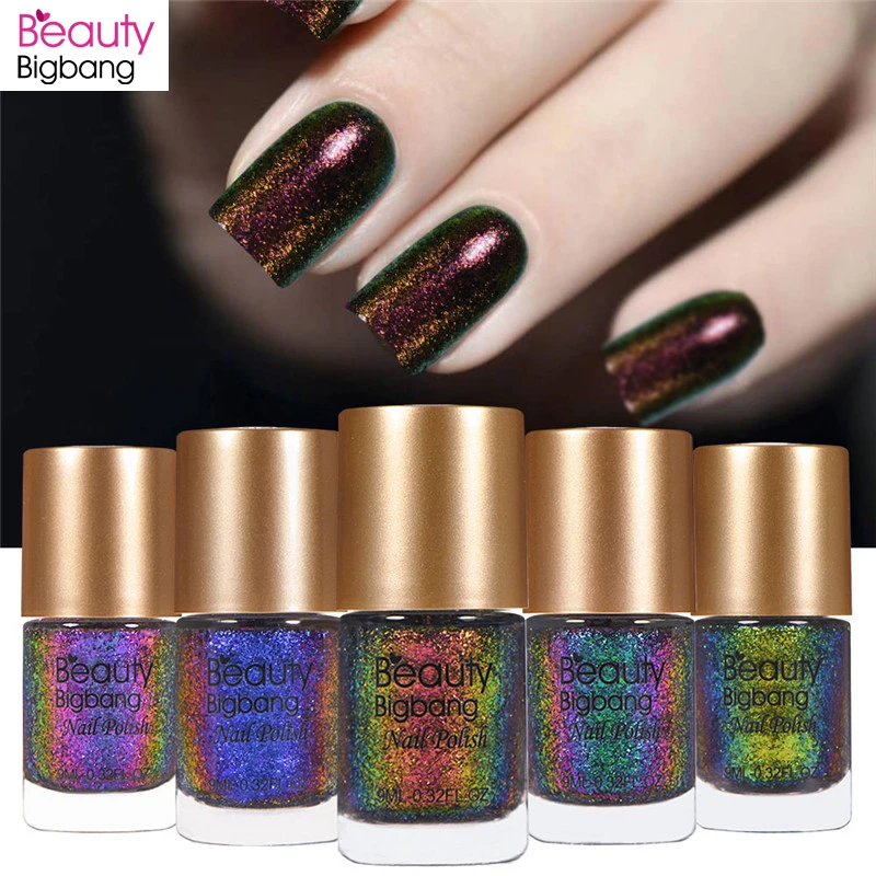 BeautyBigBang 9 мл Лак для ногтей Хамелеон Galaxy блеск закат светящиеся голографические блестки голографический лак для ногтей лак Nagellak