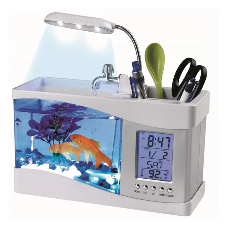 Настольная мини лампа в виде золотой рыбки с usb многофункциональное украшение