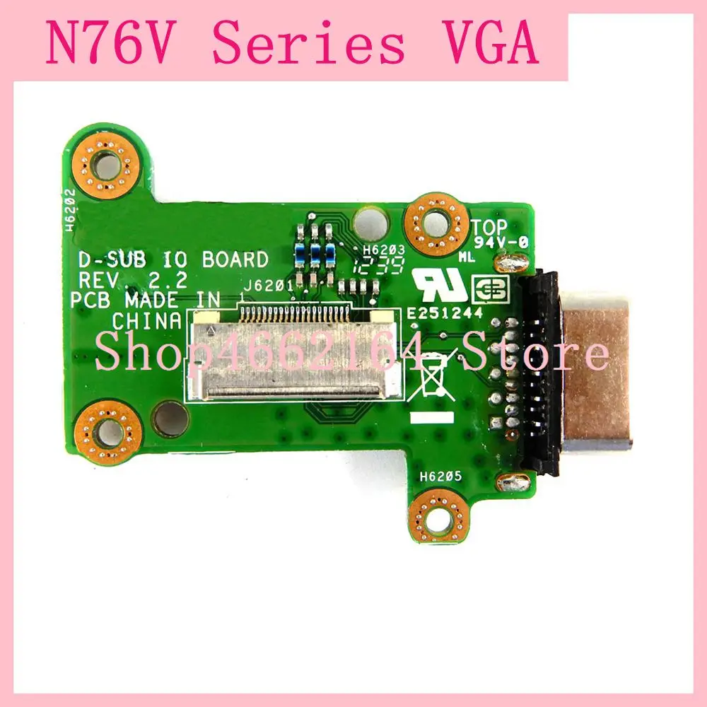N76VM VGA плата для ASUS N76 N76V N76VZ N76VB N76VJ материнская ноутбука Материнская IO Плата