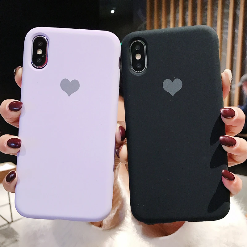 Чехол карамельного цвета с сердечками для iPhone 11 Pro 12 Mini XR XS X Xs Max чехол телефона 8 7 6