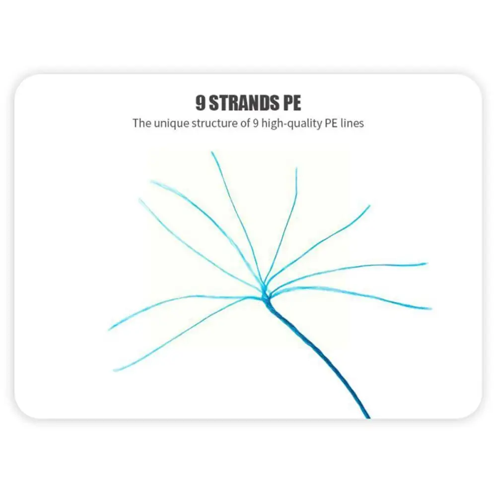 300m 9 Strands Weaves Braided 500M/547YD Fishing Line Fishing Thread Braided Fishing Super Accessories PE Strong 15LB-70LB D0U1