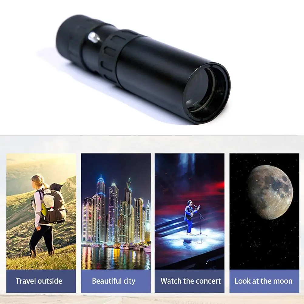

4K 10-300X40mm Super Telephoto Zoom Monocular Telescope Night Vision Portable HD Telescope Birdwatching Bracket and Phone Holder