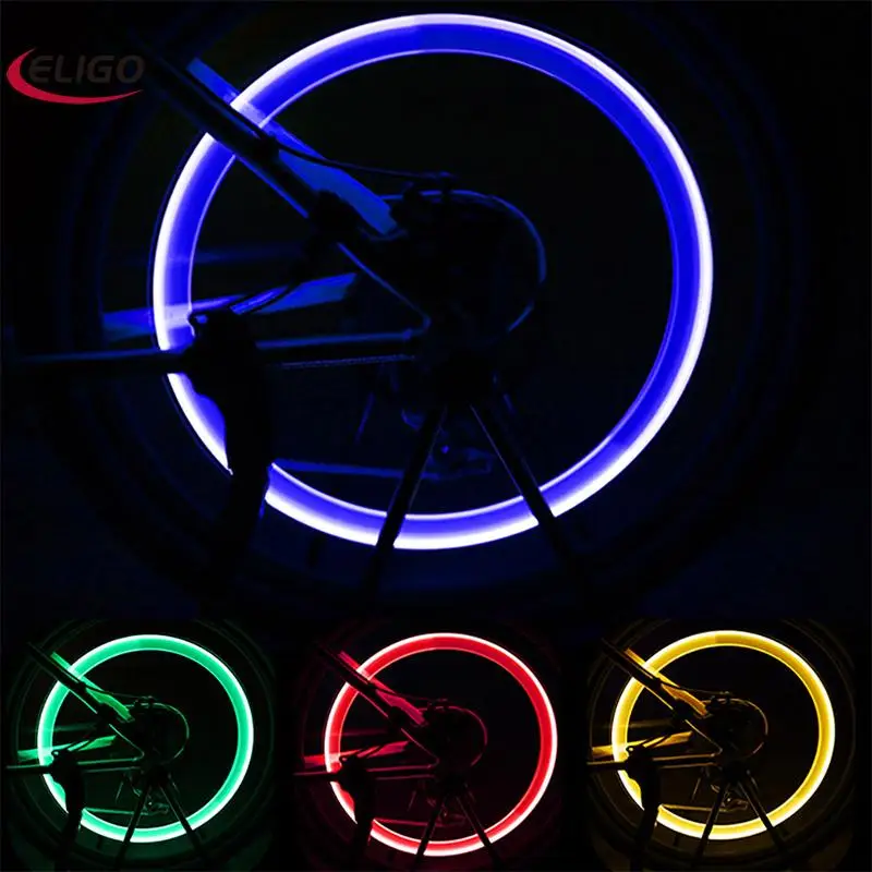 2 шт. светодиодные фары для велосипеда колесо шток клапана Кепки легкий Горный