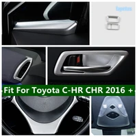 car door wrist head lights adjust switch button upper roof reading lamp cover trim abs fit for toyota c hr chr 2016 2021