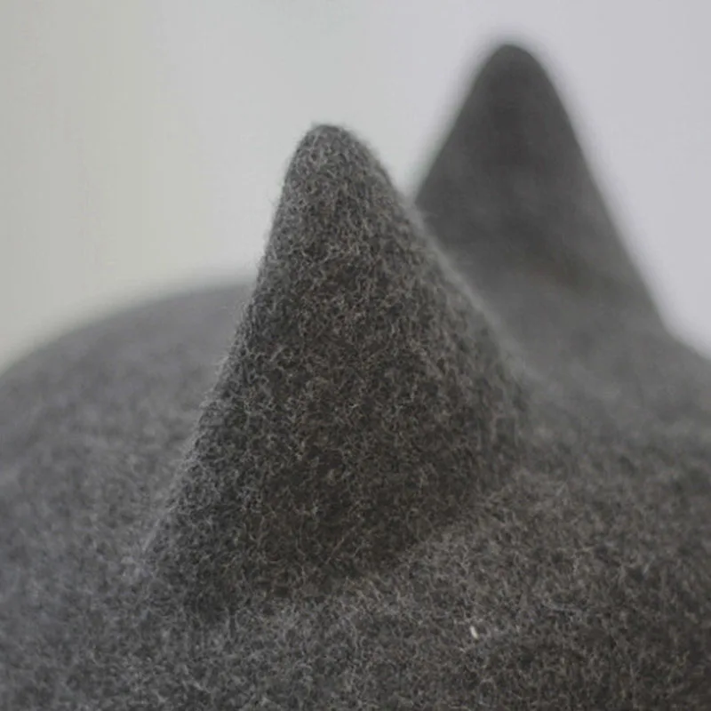 Fibonacci рыцарские шляпы с кошачьими ушками Высококачественная модная шерстяная