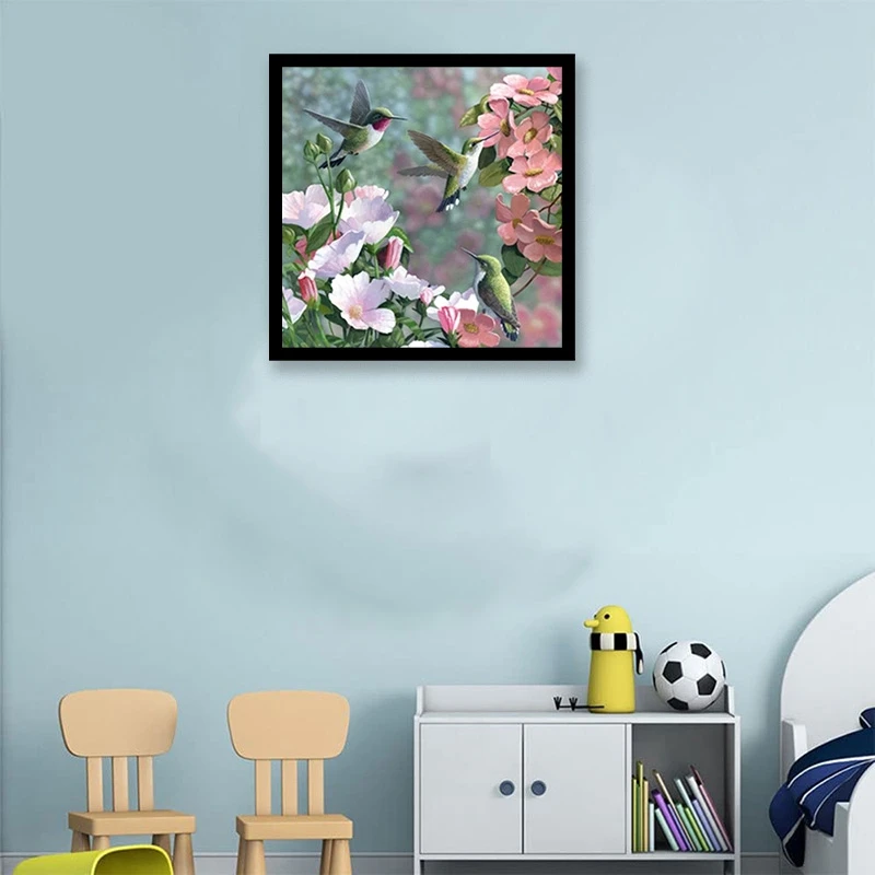 Алмазная 5D Вышивка сделай сам набор для алмазной вышивки с колибри цветами | Дом и