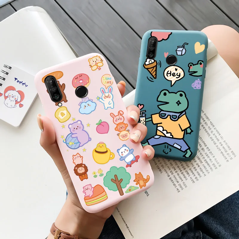 tpu shell soft case for huawei p30 pro lite nova4e case silicone cartoon fashion shell for p30 lite p30 pro nova4e phone cover free global shipping