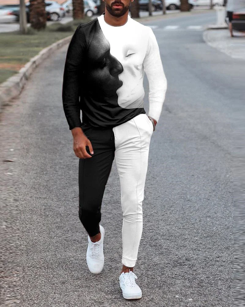 

Ensemble sweat-shirt et pantalon de Jogging pour homme, vêtements de sport, sweat-shirt, mode hiver 2021