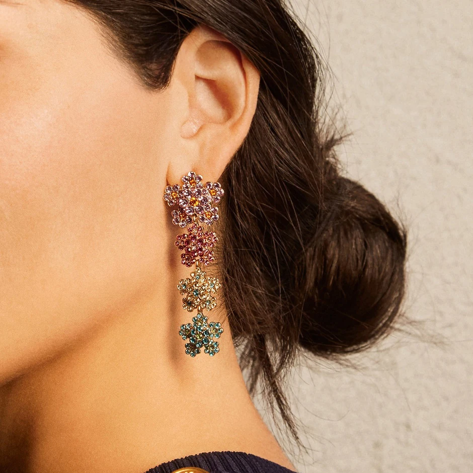 2020 серьги подвески в форме цветка магнолии для женщин эффектные висячие с