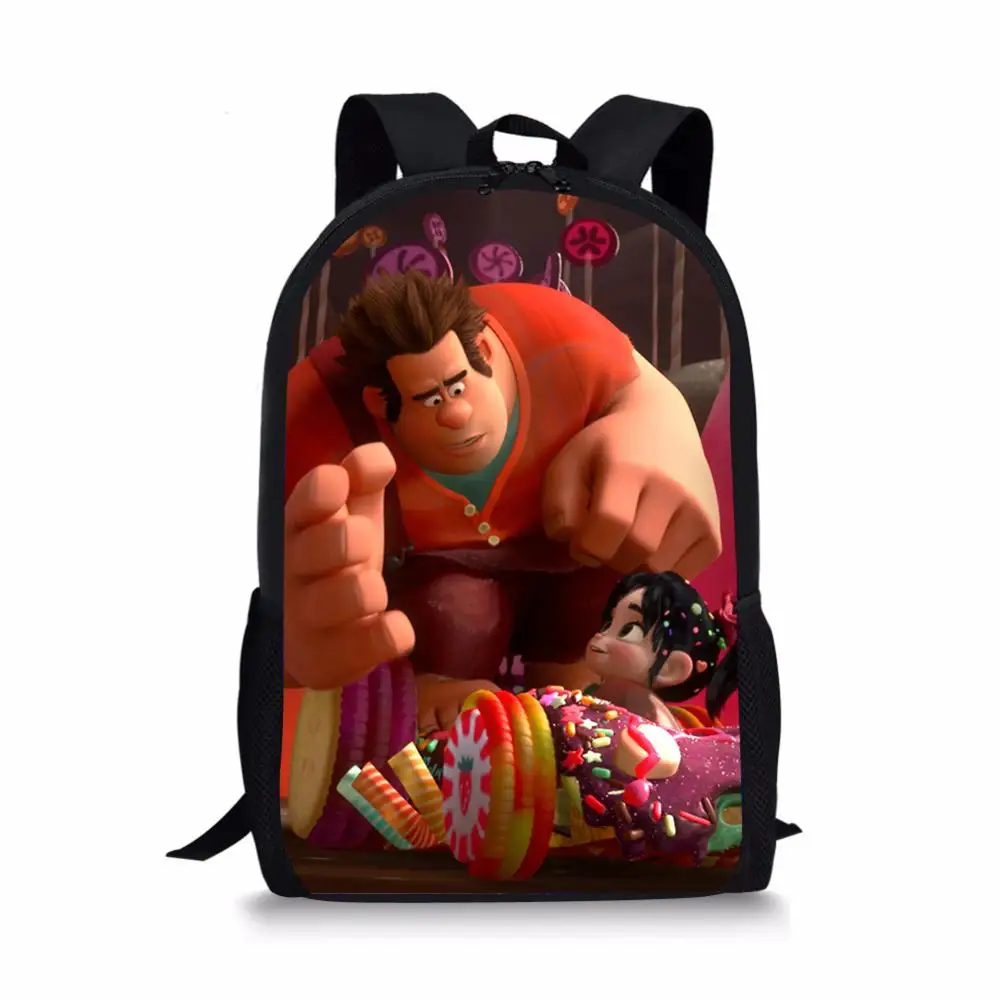 Fashion Children's Backpack Wreck-It Ralph Book-Bags Kids Boys Mochila Infantil Age 1-6 Ralph School Bag Child Backpack