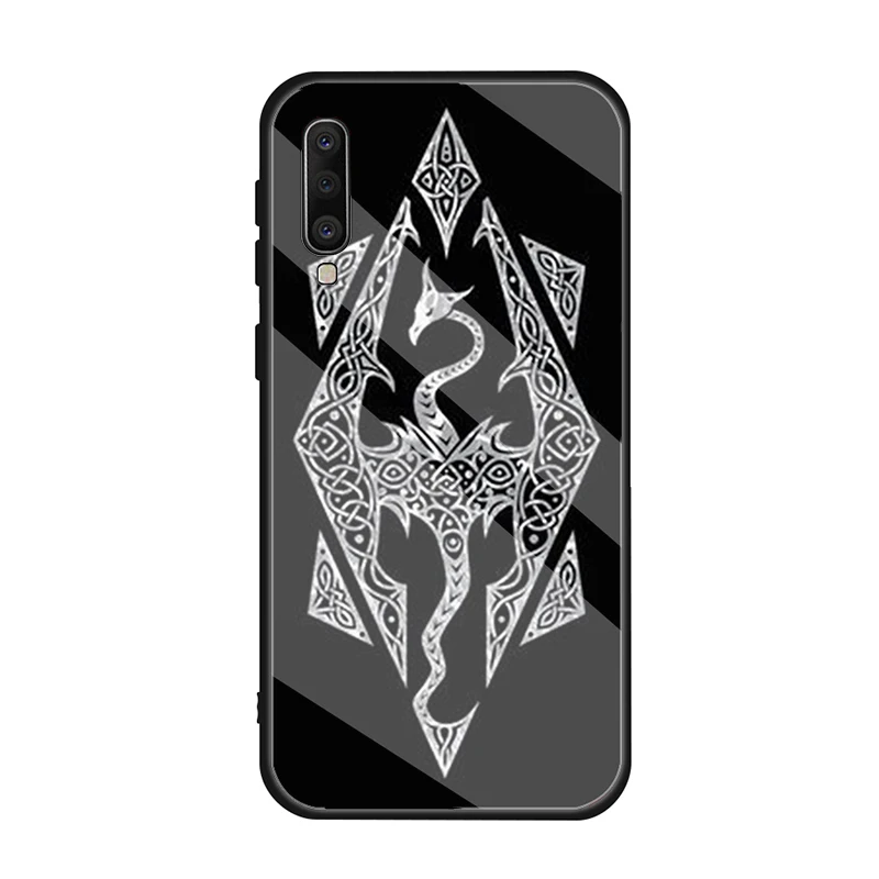 Чехол из закаленного стекла с логотипом Skyrim для Samsung Galaxy A 10S 10E 20S 20E 30S 40 50S 60 70 80 90 6 7 8