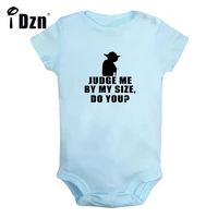idzn baby boys girls funny summer bodysuit judge me by my size do you printed clothing cute rompers short sleeves jumpsuit