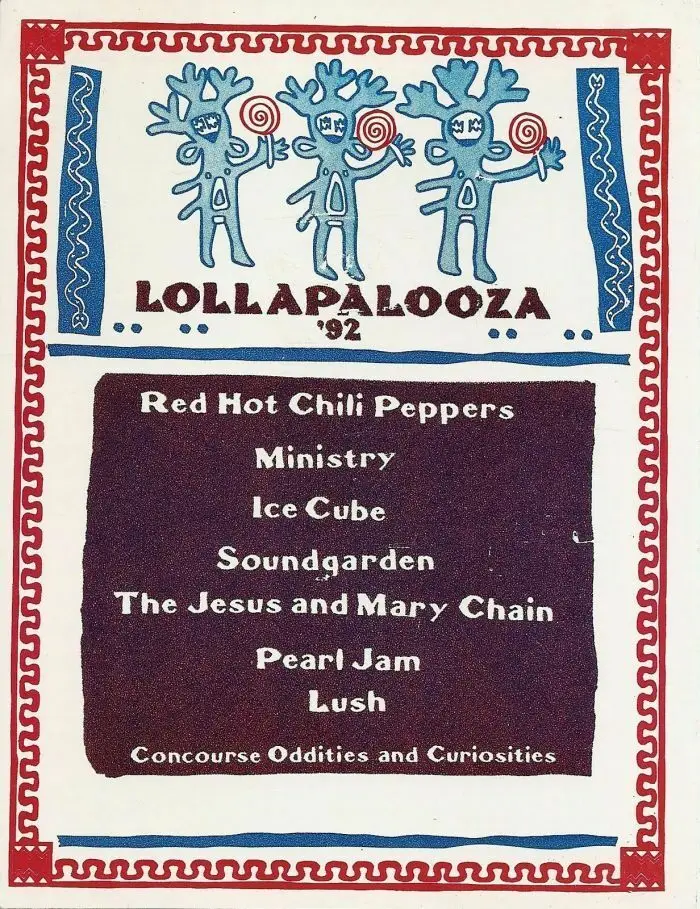 

LOLLAPALOOZA MUSIC FESTIVAL Poster SILK POSTER Decorative Wall painting 24x36inch