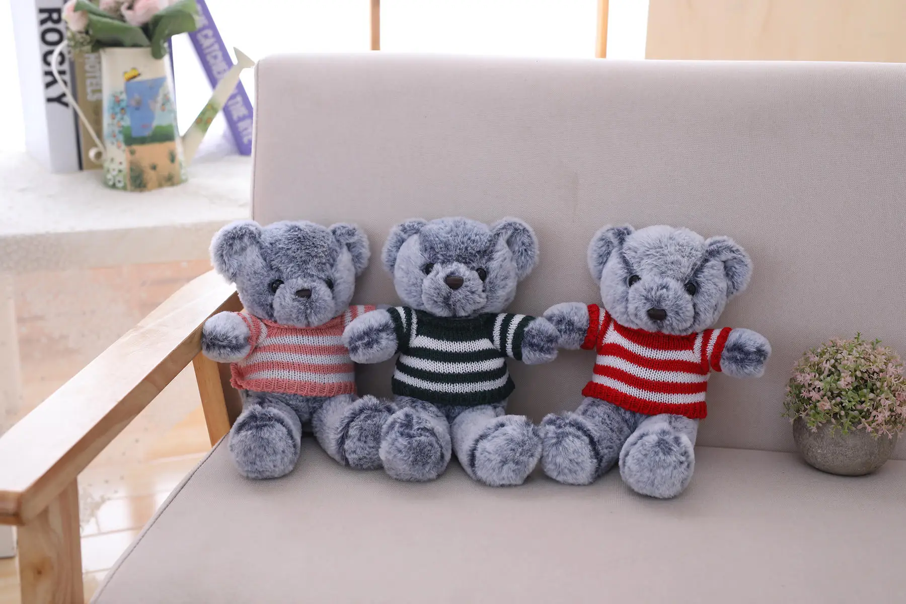 1 шт. плюшевые игрушки мишки кофта с медведем 30 см мягкие Животные милые