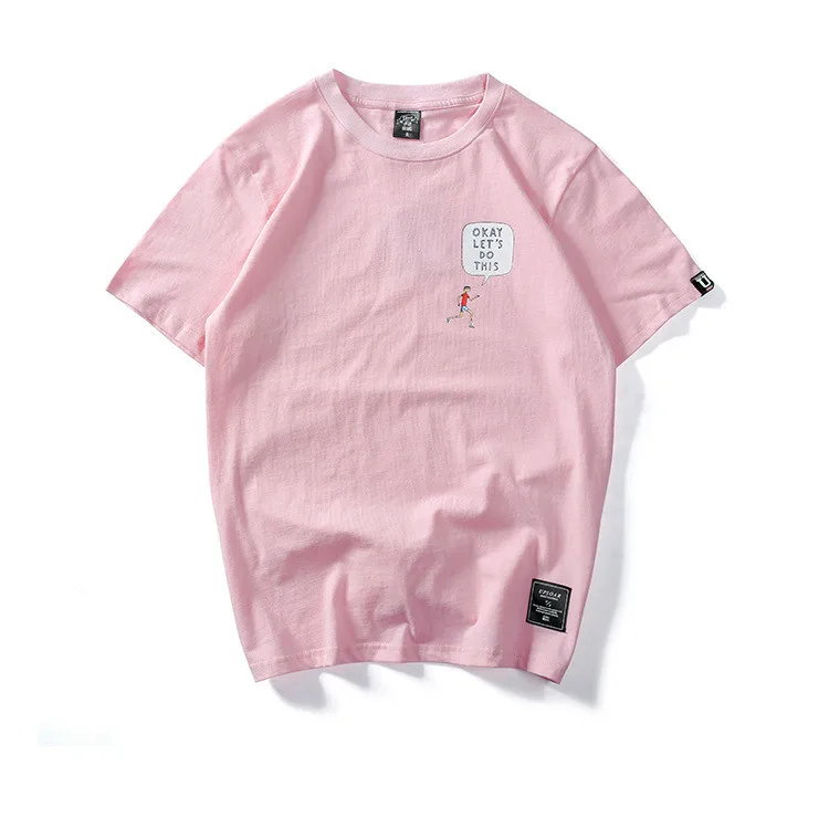 

Original men's tide card loose men's t-shirt simple casual shirt student men and women couple short-sleeved summer Tee