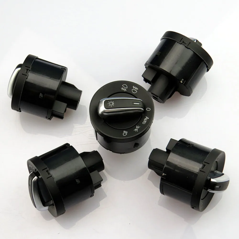 

COSTLYSEED For Golf MK5 MK6 Passat B6 B7 CC Touran Chrome Auto Headlight Switch Fog Head Light Lamp Knob 5ND941431B