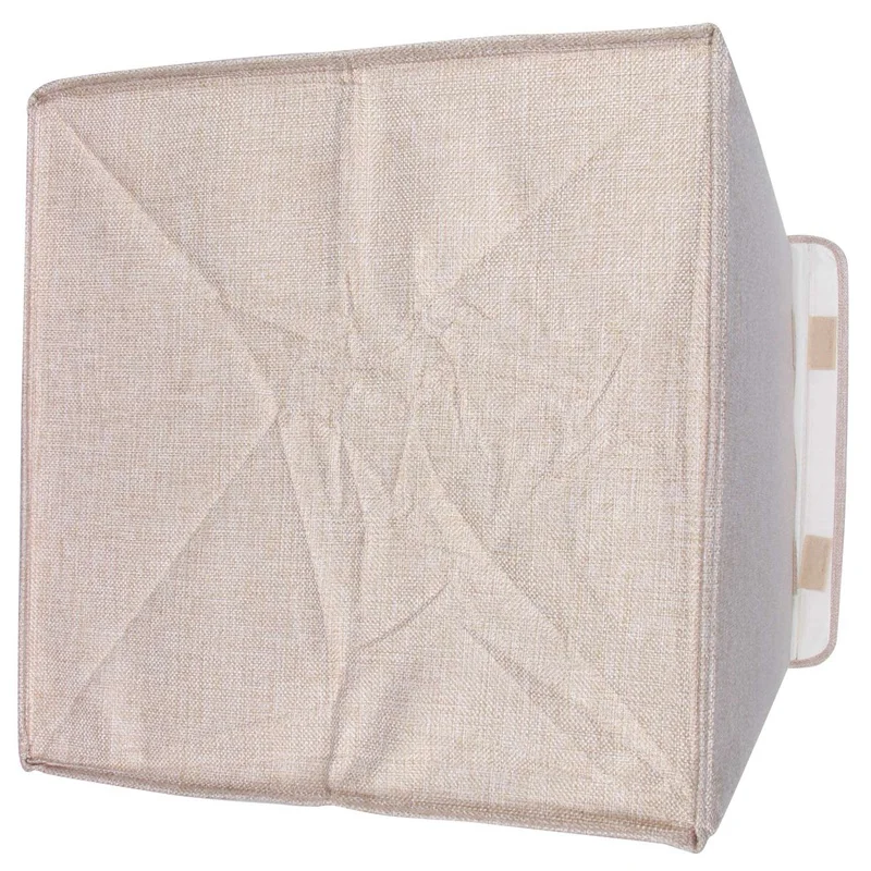 

2 Pcs Cotton Laundry Basket with Cover Bathroom Laundry Basket Waterproof Laundry Hamper Cream-Coloured & Gray