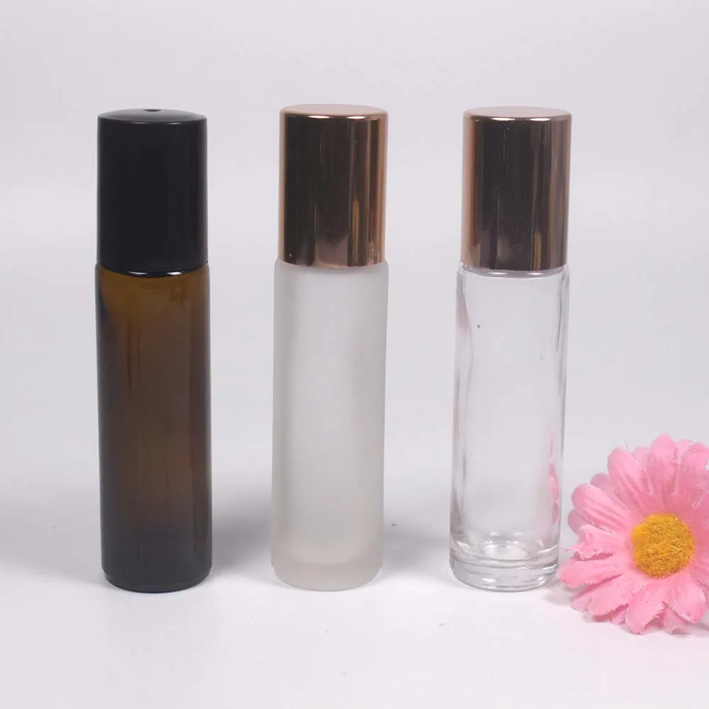 Портативные матовые цветные стеклянные роликовые флаконы для эфирных масел