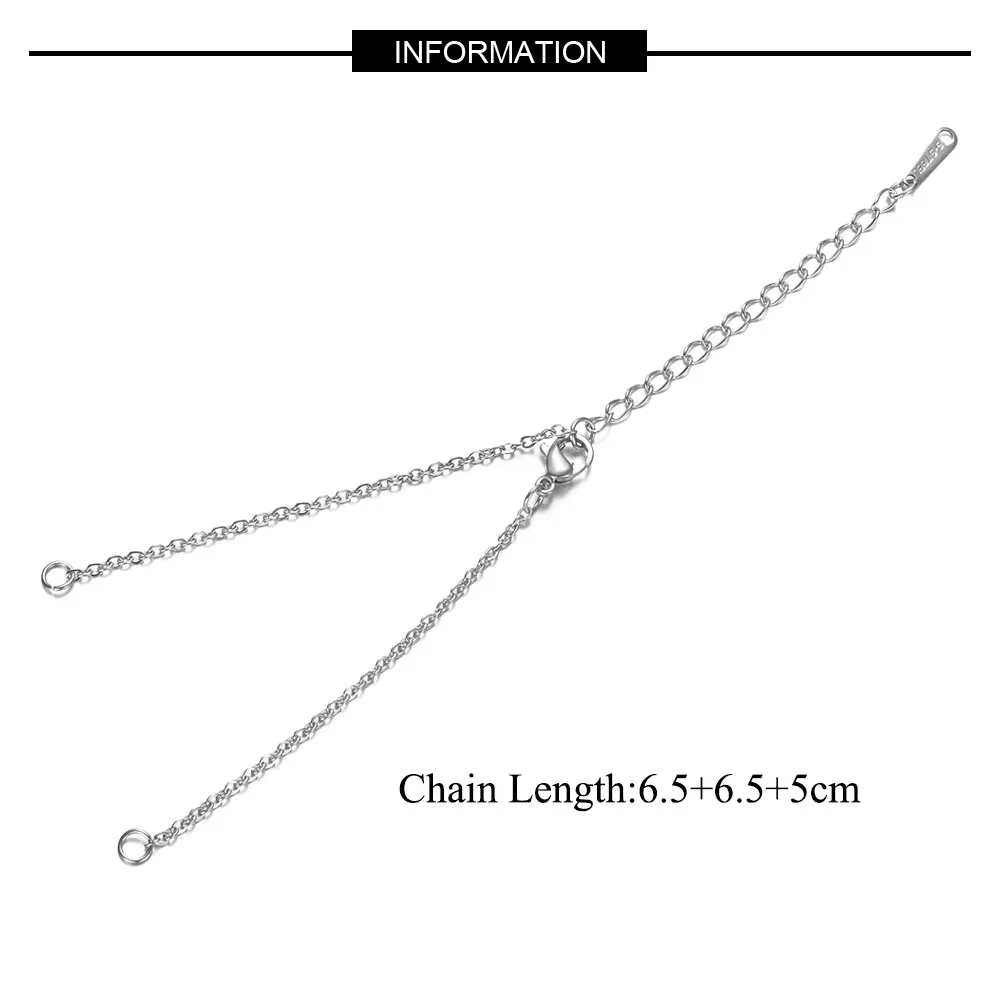 

5pcs/lot 1.5mm 100% Stainless Steel 2 Loops DIY Bracelet Chain Wholesale Finding Jewelry Supplies DIY Jewelry Making Bracelets