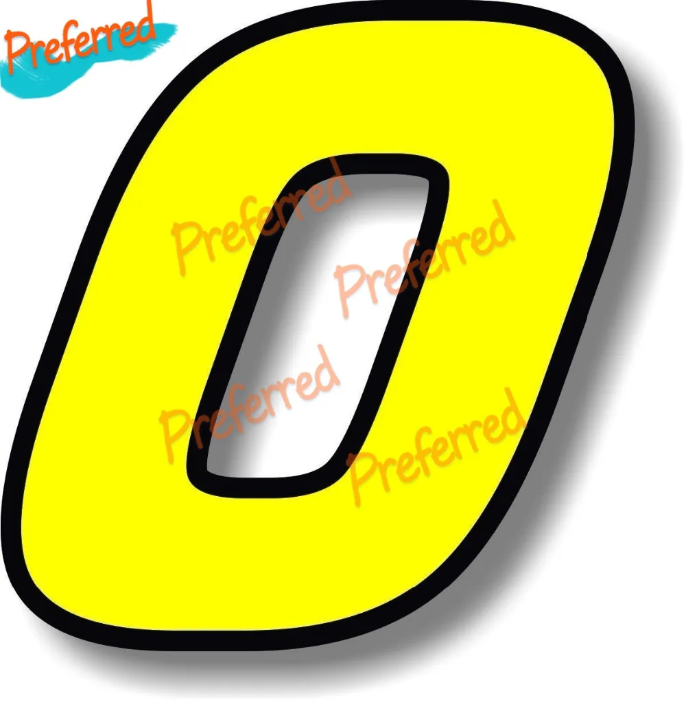 

Yellow Race Numbers with Black Border Graphic Number Decal Motocross Racing Laptop Helmet Trunk Wall Car Sticker Die Cutting