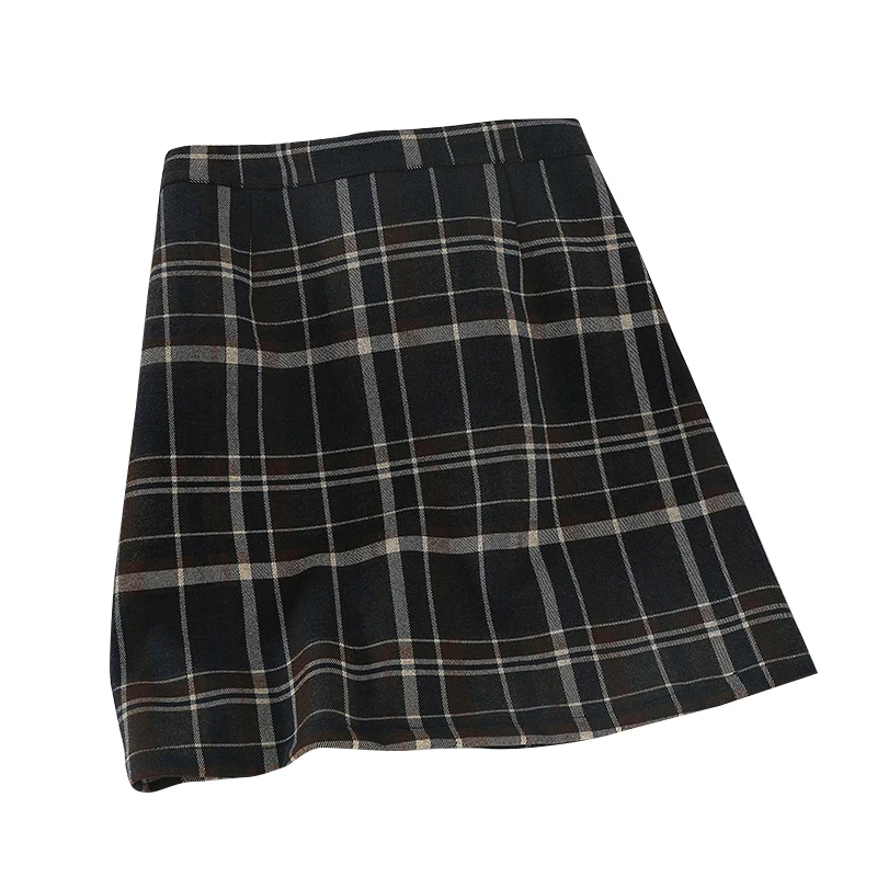 HELIAR весенние клетчатые трапециевидные юбки для женщин с широкими штанинами