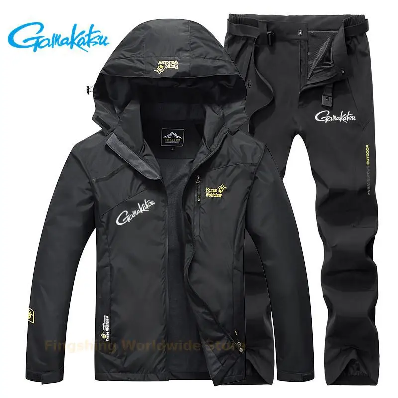 

2021 Gamakatsu Fishing Suit Men Spring Autumn Thin Fishing Clothes Sports Hiking Fishing Jacket Outdoor Breathable Fishing Wear