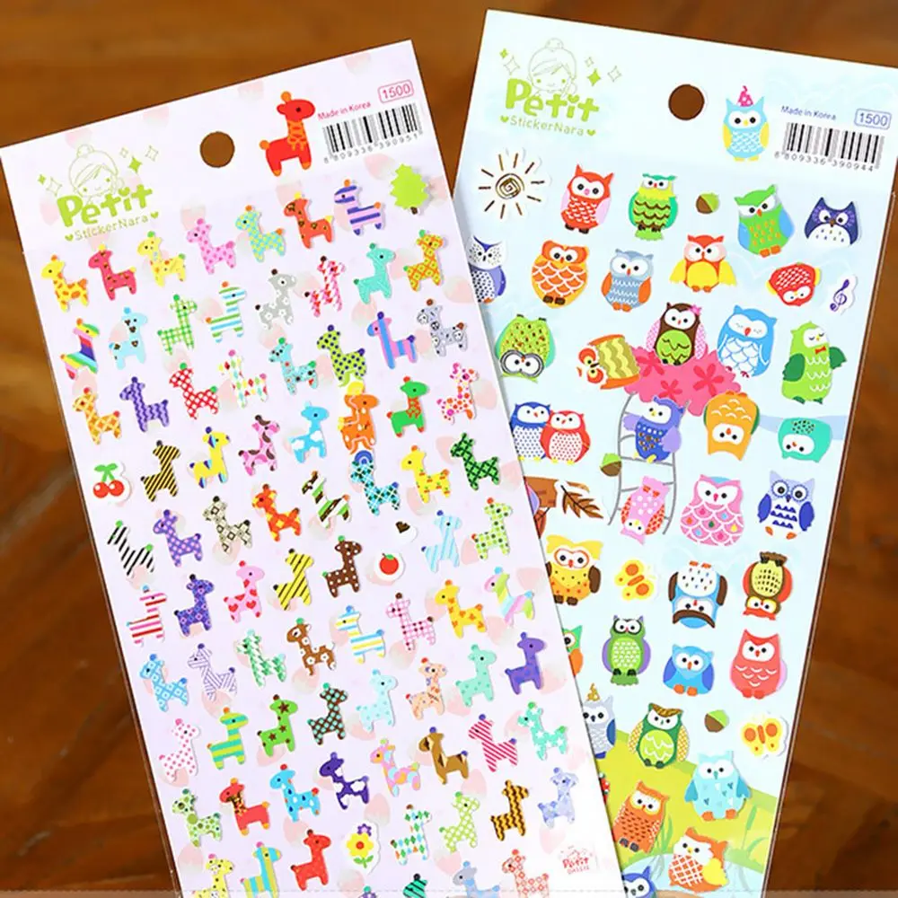 1 лист детские милые наклейки в виде совы жирафа Школьный преподаватель