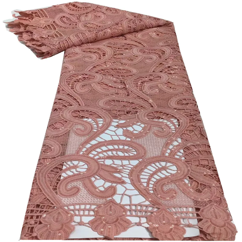 

Новое поступление африканская ажурная ткань 2021 французская сетчатая кружевная ткань с блестками для нигерийских Свадебная вечеринка WS-140