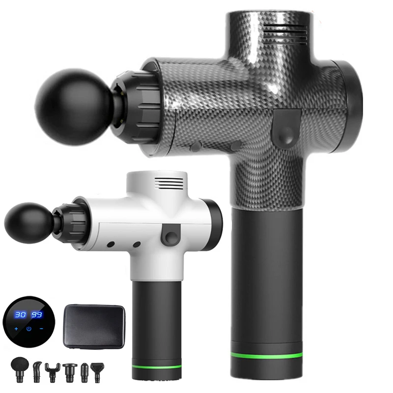 Массажный пистолет с ЖК-дисплеем массажер для глубоких мышц упражнений