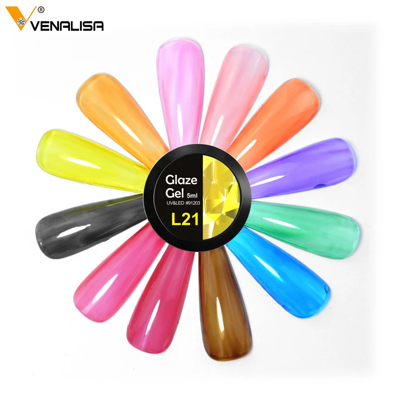 Набор стеклянных гель лаков для дизайна ногтей 12 шт./лот цветной полупрозрачный