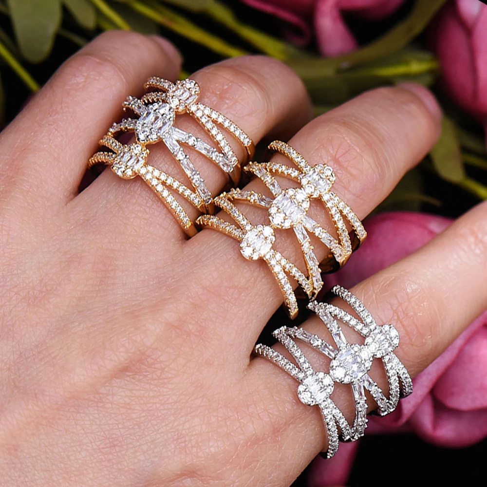 GODKI роскошные кольца с циркониевыми камнями 2021 женские вечерние ювелирные