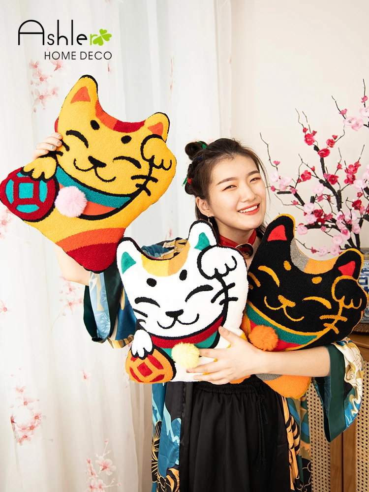 Симпатичная Подушка candice guo прекрасная набивная подушка в китайском стиле для