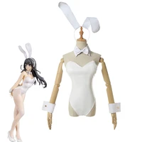 bunny girl cosplay costume sakurajima mai cosplay sexy costume leather jumpsuit seishun buta yarou wa bunny girl senpai