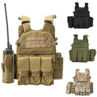 tactical vest chest rig bag radio harness molle plate carrier paintball vest hunting magazine front pouch holster edc pack bag