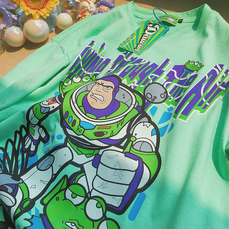 

New arrivel Buzz Lightyear Printed vintage baggy short sleeve T-shirt