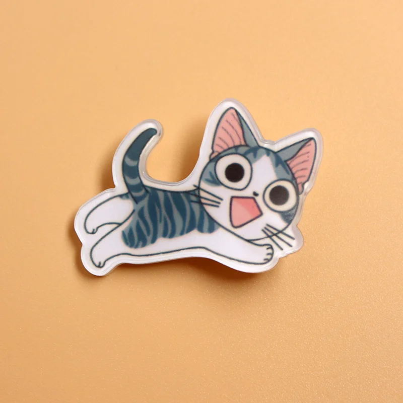 Милый маленький кот мультфильм Kawaii Брошь булавка в виде животного Значки рюкзак «сделай сам» пальто значки значок для одежды аксессуары