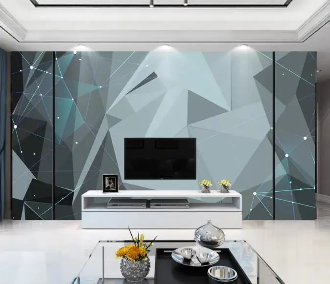Пользовательские обои модные 3d фото гостиной росписи стерео абстрактные
