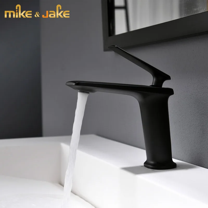 Черный матовый смеситель для умывальника черный унитаза ванная комната медный