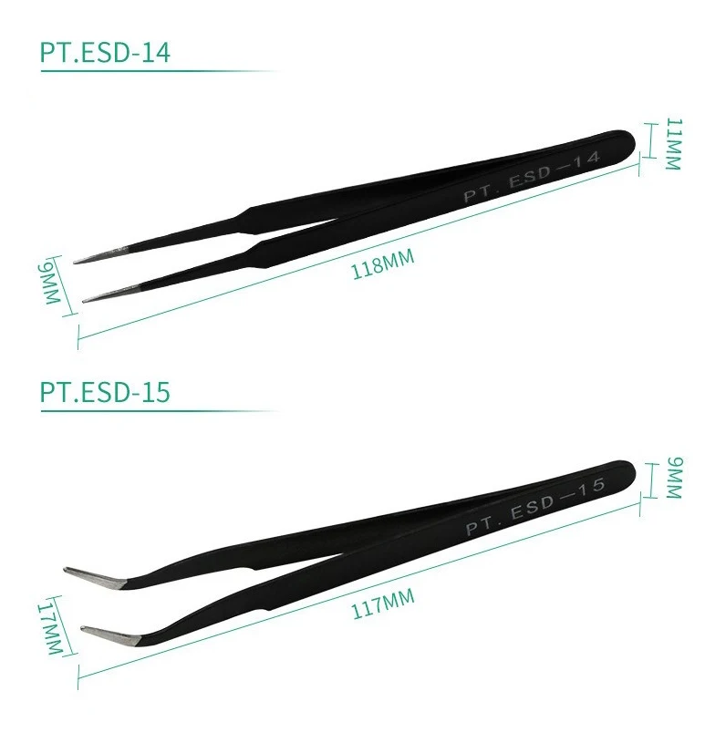 Гальванические Нескользящие пинцеты из нержавеющей стали 6 шт. зажим для прыщей