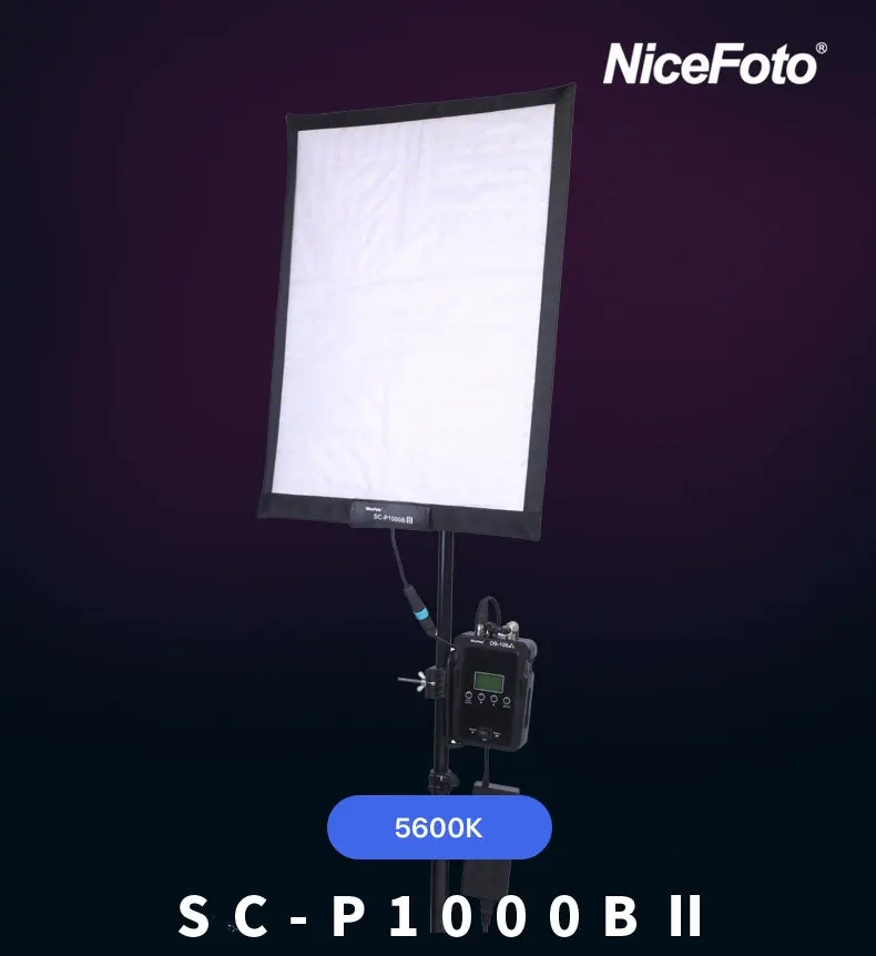 NiceFoto SC-P1000BII 60*47 5 см Встроенный 2 4 100 вт высокий CRI TLCI рулонный гибкий тканевый